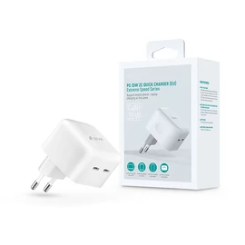 Devia Extreme Speed Series 35W GaN PD+QC hálózati gyorstöltő adapter 2xType-C - fehér