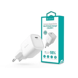Devia Extreme Speed Series 20W PD hálózati gyorstöltő adapter Type-C - fehér