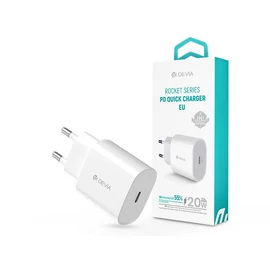 Devia Rocket Series 20W PD hálózati gyorstöltő adapter Type-C - fehér