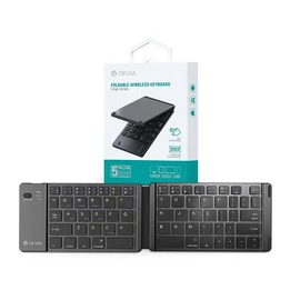 Devia Lingo Series összecsukható vezeték nélküli Bluetooth billentyűzet angol - fekete
