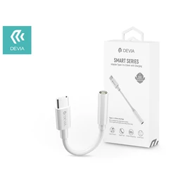 Devia Type-C - 3,5 mm jack audio adapter - Devia Smart Series Adapter Type-C to 3.5 mm with Charging - fehér