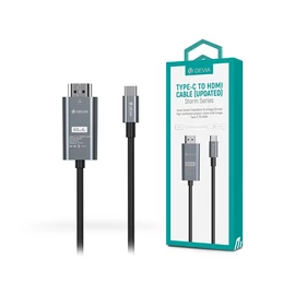 Devia Storm Series USB Type-C/HDMI kábel 2m (Updated) - fekete