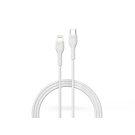 Devia USB Type-C - Lightning adat- és töltőkábel 1 m-es vezetékkel - Devia      Kintone Series Type-C to Lightning PD Cable - 27W - fehér - ECO csomagolás