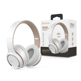 Devia Kintone Series V2 Bluetooth sztereó fejhallgató beépített mikrofonnal - fehér