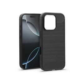 Haffner Carbon szilikon tok - Apple iPhone 16 Pro Max - fekete
