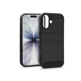 Haffner Carbon szilikon tok - Apple iPhone 17 - fekete
