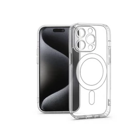 Haffner Clear Mag Cover kameravédős szilikon tok - Apple iPhone 15 Pro - átlátszó
