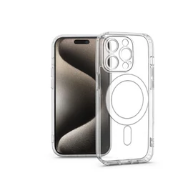 Haffner Clear Mag Cover kameravédős szilikon tok - Apple iPhone 15 Pro Max - átlátszó