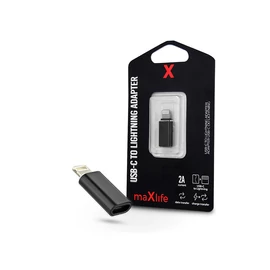Maxlife USB-C To Lightning Adapter USB Type-C/Lightning adapter - 2A - fekete