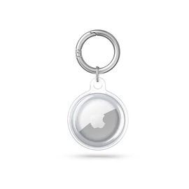 Haffner szilikon védőtok és rögzítő kulcstartó Apple AirTag nyomkövetőhöz - átlátszó - ECO