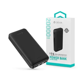 Devia Kintone Series V2 - 2xUSB + Type-C + microUSB - powerbank - 20.000 mAh - fekete