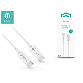 Devia USB Type-C - USB Type-C adat- és töltőkábel 1,2 m-es vezetékkel - Devia   Smart PD Cable for Type-C - 60W - fehér