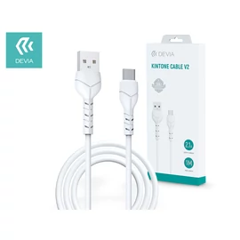 Devia Kintone Cable V2 Series 10W USB/Type-C adat- és töltőkábel 1m - fehér