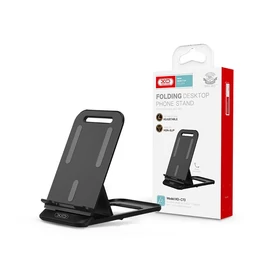 XO C73 Folding Desktop Phone Stand - asztali telefon/tablet tartó - fekete