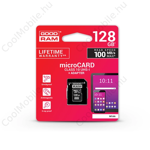 128 GB microSDXC™ UHS-I U1 Class 10 memóriakártya 100/10 + SD adapter