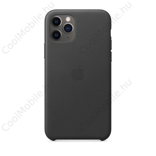 Apple iPhone 11 Pro gyári bőr tok, fekete, MWYE2ZM/A