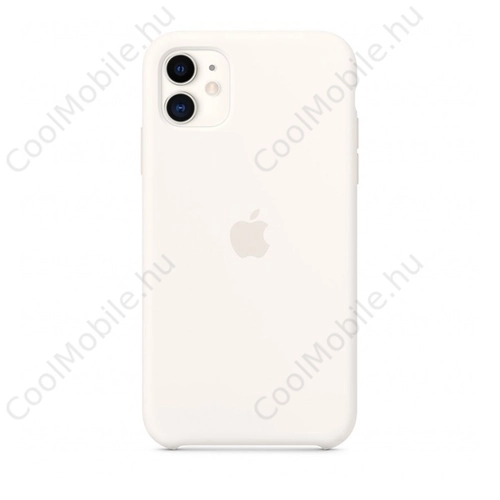 Apple iPhone 11 gyári szilikon tok, fehér, MWVX2ZM/A