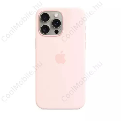 Apple iPhone 15 Pro Max MagSafe szilikontok, világos rózsaszín