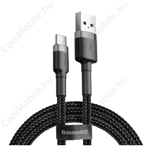 Baseus Cafule USB-A - Type-C adatkábel, 1m, szürke/fekete