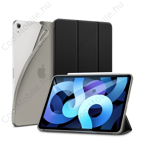 ESR Rebound Slim ultravékony szilikon flip tok Apple iPad Air 4 (2020), fekete