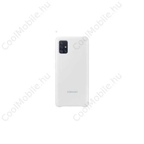 Samsung A515 Galaxy A51 Silicone Cover, gyári szilikon tok, fehér, EF-PA515TW