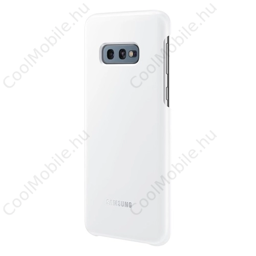 Samsung G970 Galaxy S10e LED Cover, gyári tok, fehér, EF-KG970CW