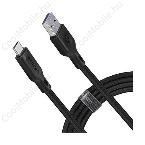 Spigen C10HS Dura Sync USB Type-C szövet adatkábel, 1.5m, fekete