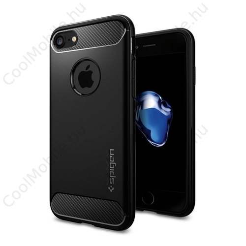 Spigen Rugged Armor Apple iPhone 8/7 Black tok, fekete