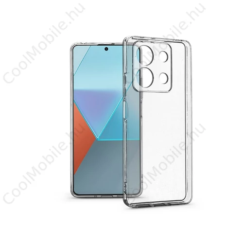 Xiaomi Redmi Note 13 Pro 5G/Poco X6 5G szilikon hátlap kameravédővel - Premium  Clear Case Box - átlátszó