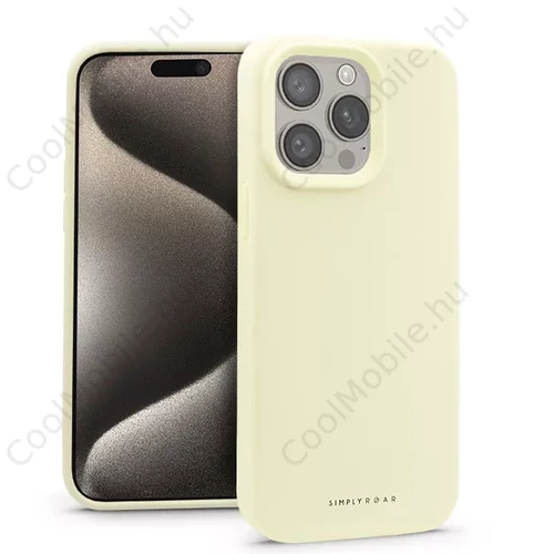 Apple iPhone 15 Pro szilikon hátlap - Roar Cloud Skin - sárga
