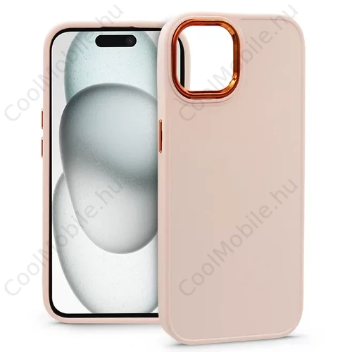 Apple iPhone 15 szilikon hátlap - Frame - pink