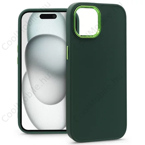 Apple iPhone 15 szilikon hátlap - Frame - zöld