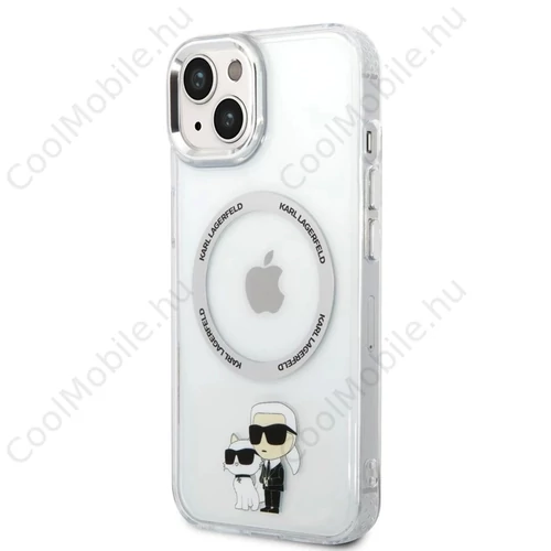Karl Lagerfeld IML Karl and Choupette MagSafe tok iPhone 13 készülékhez átlátszó