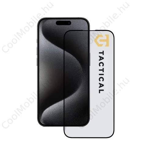 Tactical Glass Shield 5D Apple iPhone 15 Pro készülékhez fekete