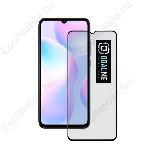 OBAL:ME 5D üveg kijelzővédő Xiaomi Redmi 9A/9AT/9C készülékhez fekete