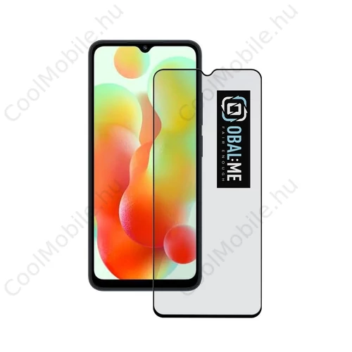 OBAL:ME 5D üveg kijelzővédő Xiaomi Redmi 12C készülékhez fekete