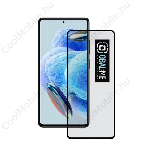 OBAL:ME 5D üveg kijelzővédő Xiaomi Redmi Note 12 4G/5G készülékhez fekete