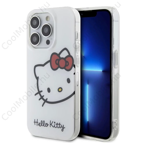 Hello Kitty IML Head Logo tok iPhone 15 Pro Max készülékhez fehér