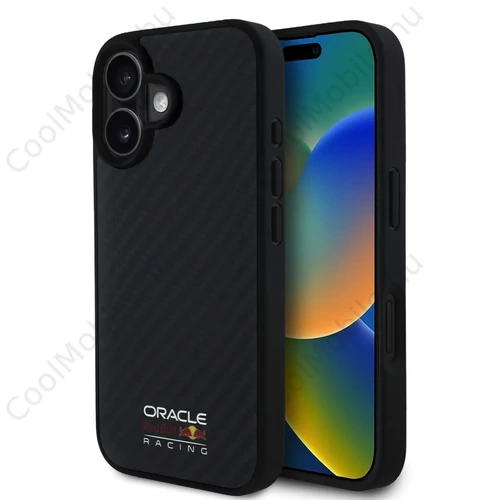 Red Bull Carbon Shiny Logo MagSafe tok iPhone 16 készülékhez fekete