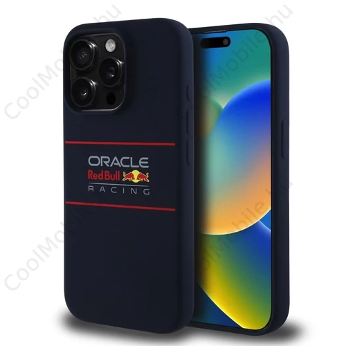 Red Bull Silicone Horizontal Logo MagSafe tok iPhone 15 Pro készülékhez tengerészkék