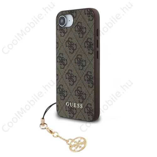 Guess 4G Charm tok iPhone 16e készülékhez barna