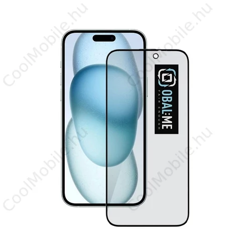 OBAL:ME Privacy 5D üveg kijelzővédő Apple iPhone 15 Plus/16 Plus készülékhez fekete