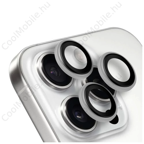 OBAL:ME kamera lencsevédő Apple iPhone 16 Pro/16 Pro Max készülékhez fehér Titanium