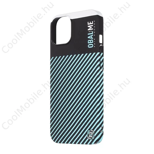 OBAL:ME Flossy Stripes tok Apple iPhone 13 készülékhez fekete/égkék