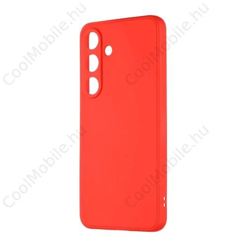 OBAL:ME Matte TPU tok a Samsung Galaxy S25 készülékhez piros