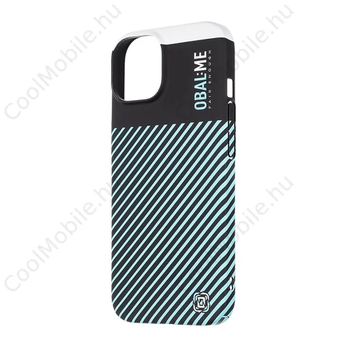 OBAL:ME Flossy Stripes tok Apple iPhone 15 készülékhez fekete/égkék