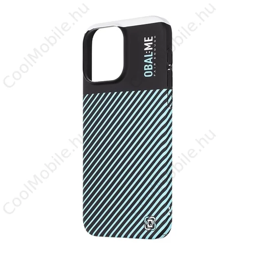 OBAL:ME Flossy Stripes tok Apple iPhone 15 Pro Max készülékhez fekete/égkék