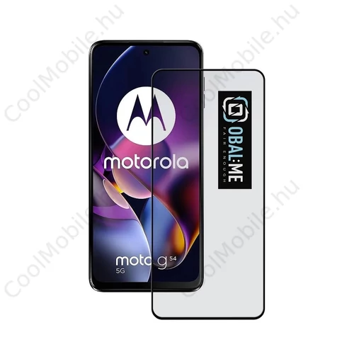 OBAL:ME 5D üveg kijelzővédő Motorola G54 5G/ Power Edition készülékhez fekete