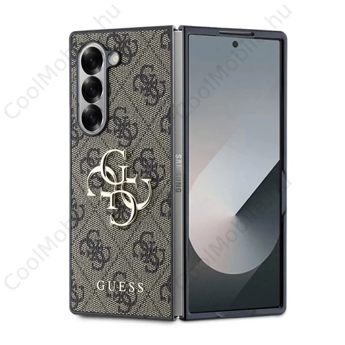 Guess PU 4G Metal Logo tok Samsung Galaxy Z Fold 6 készülékhez barna