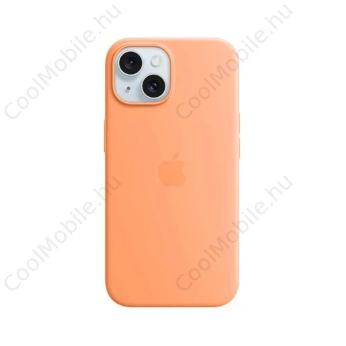 MT0W3ZM/A Apple Szilikon Magsafe tok iPhone 15 készülékhez Orange Sorbet színű
